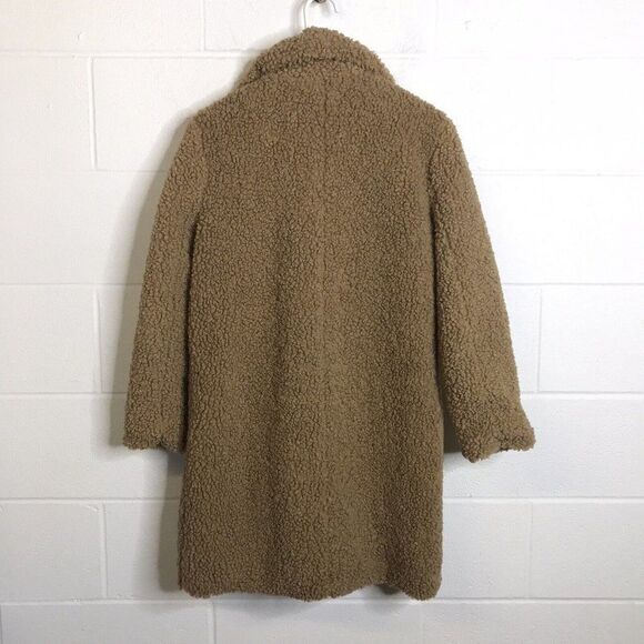 C&C California Womens Beige Teddy Bear Coat Jacket Size Medium - Picture 6 of 15